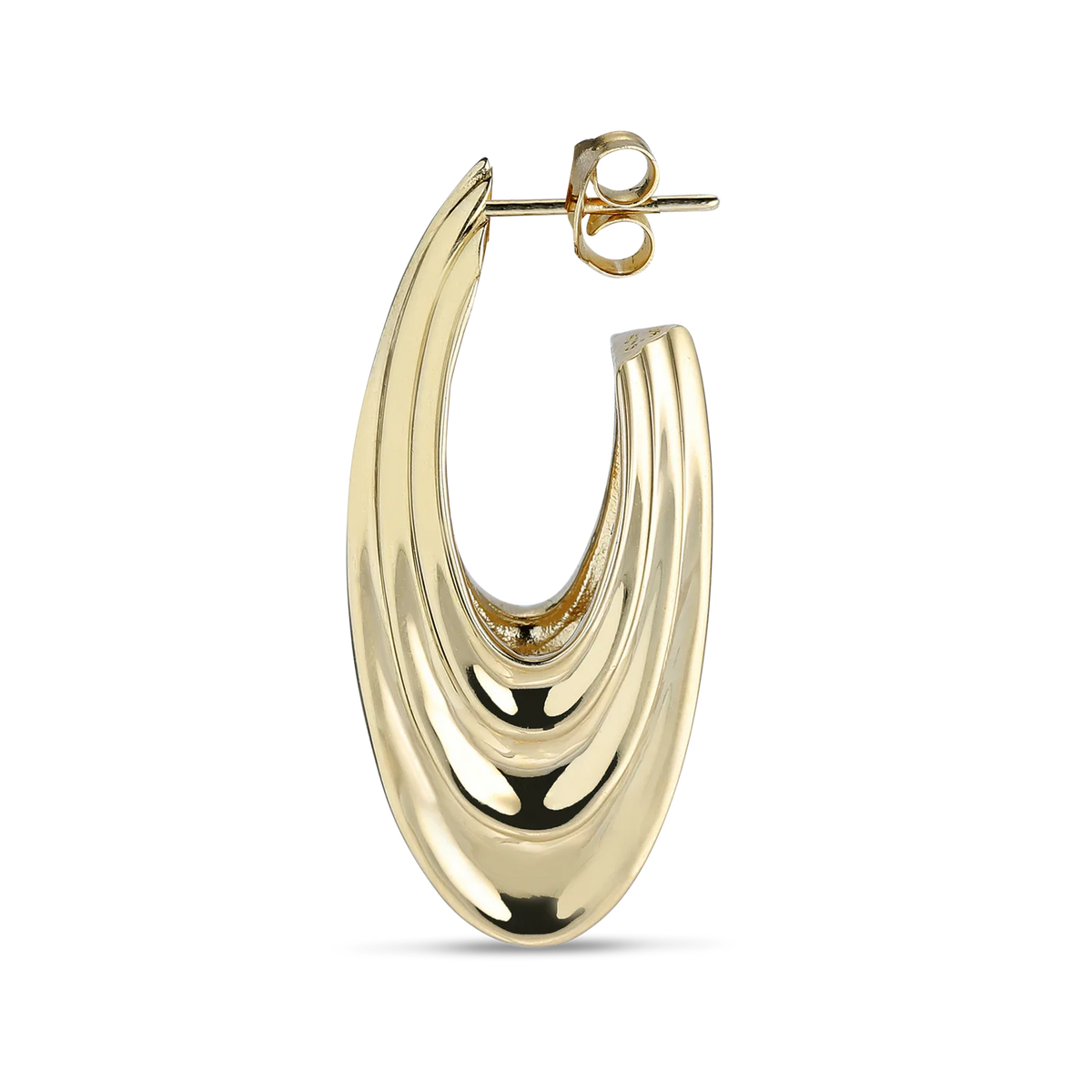 Sculpture Earrings Gold