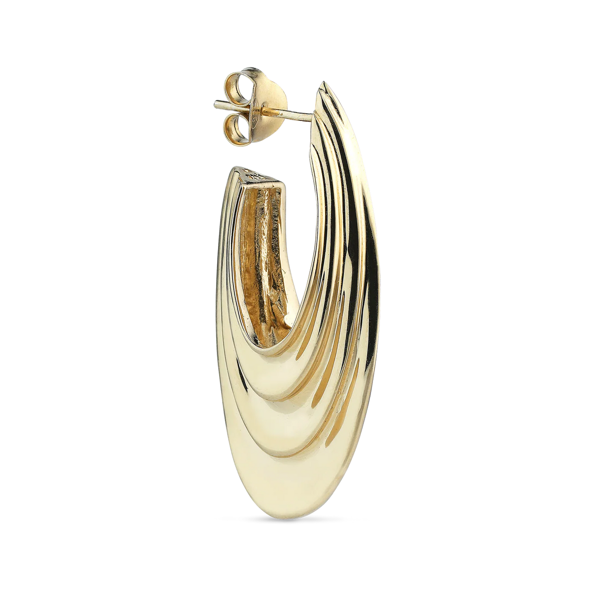 Sculpture Earrings Gold