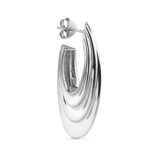 Sculpture Earrings Silver