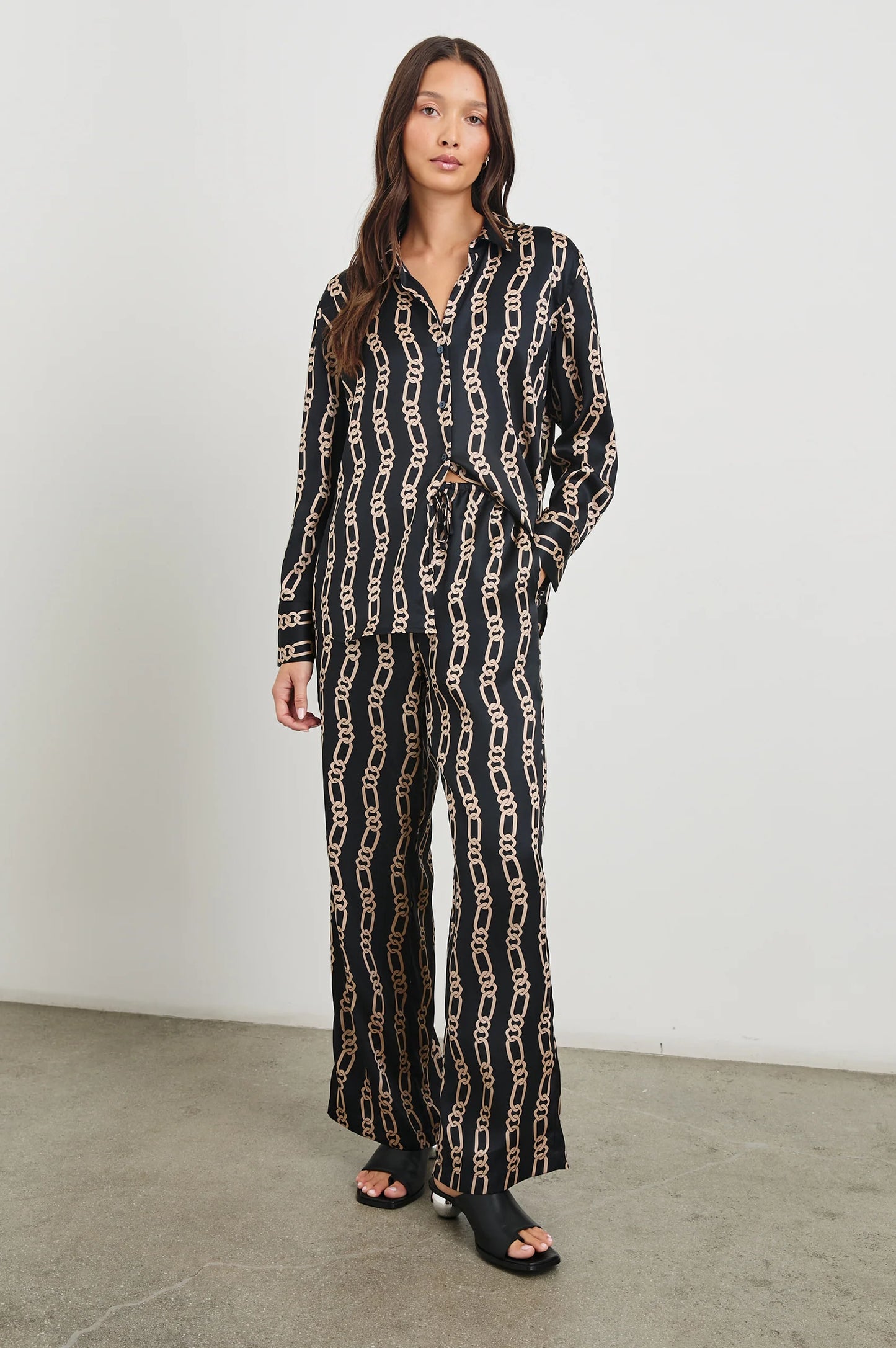Ledger Blouse Black Gold Link