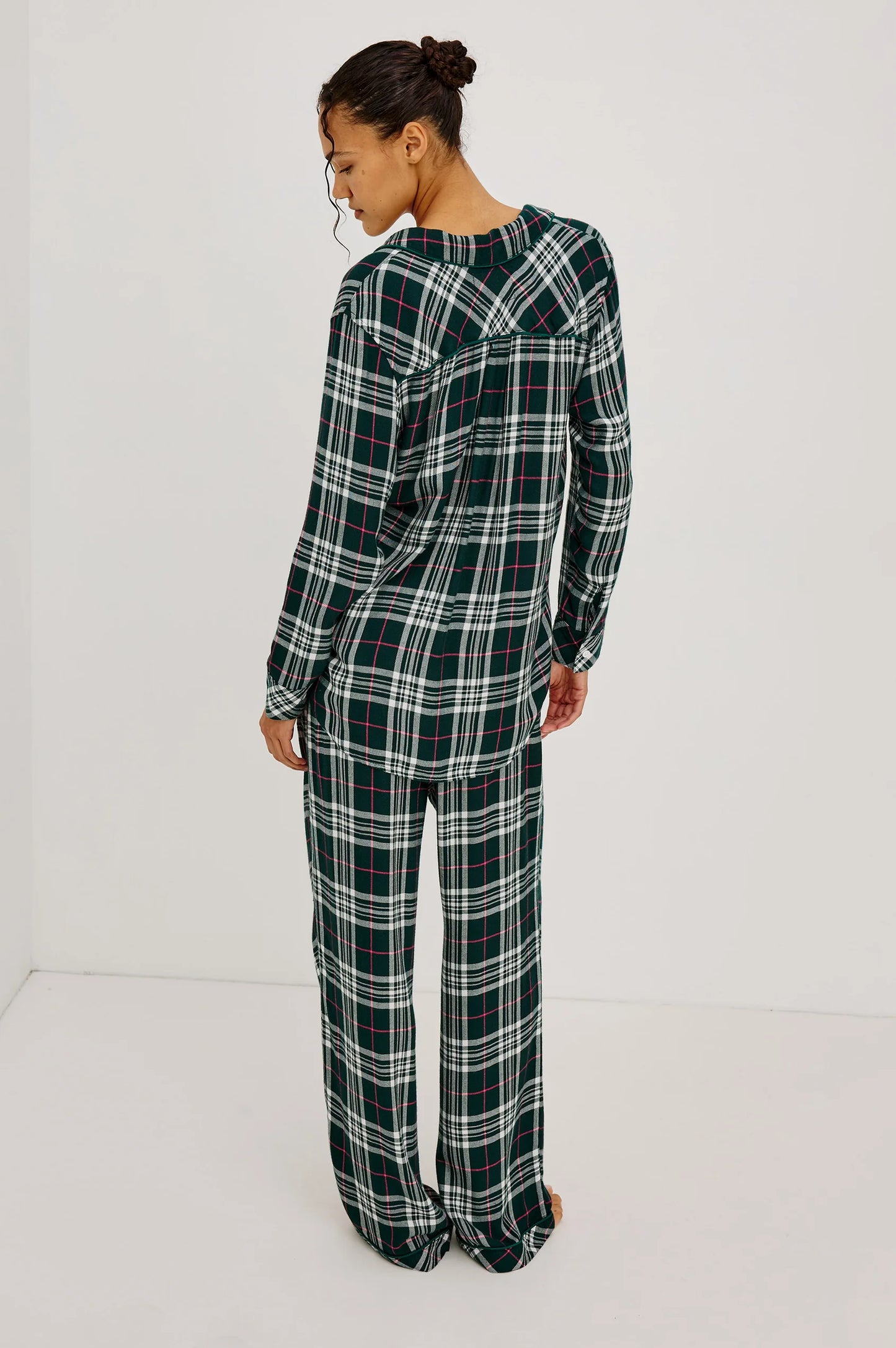 Luna Pajama Set Evergreen Fuschia