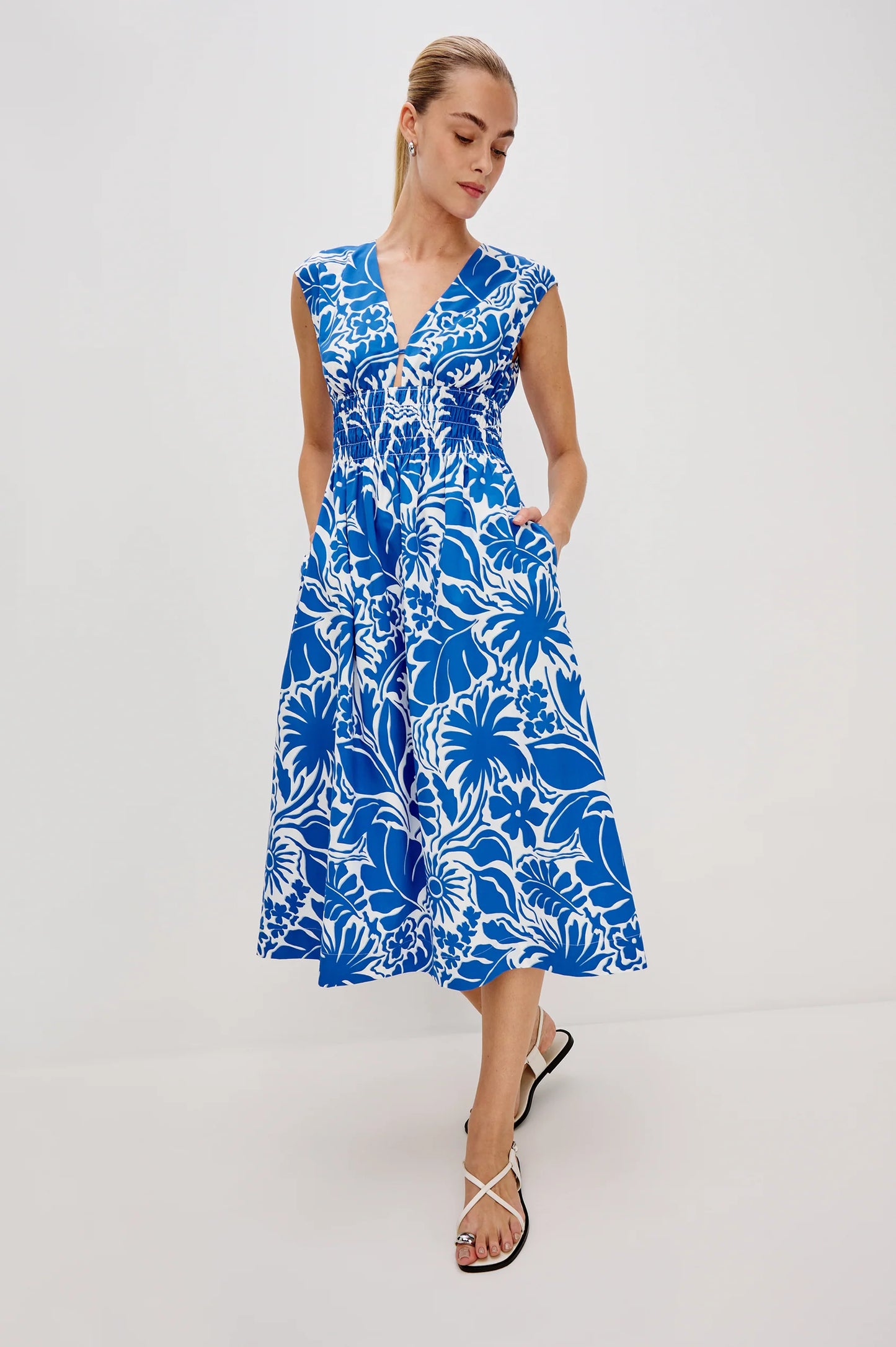 Roxanne Dress Blue Riviera