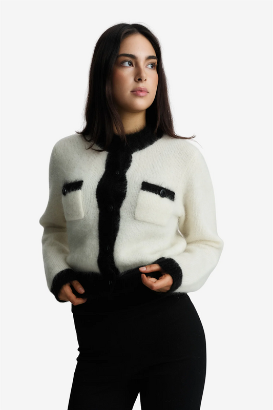 Iggy Chunky Cardigan Bright White