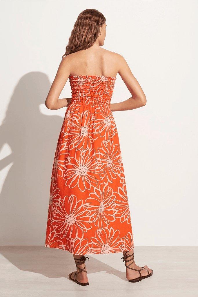 Abbas Midi Dress La Sirena Floral Print Orange - No22 Damplassen