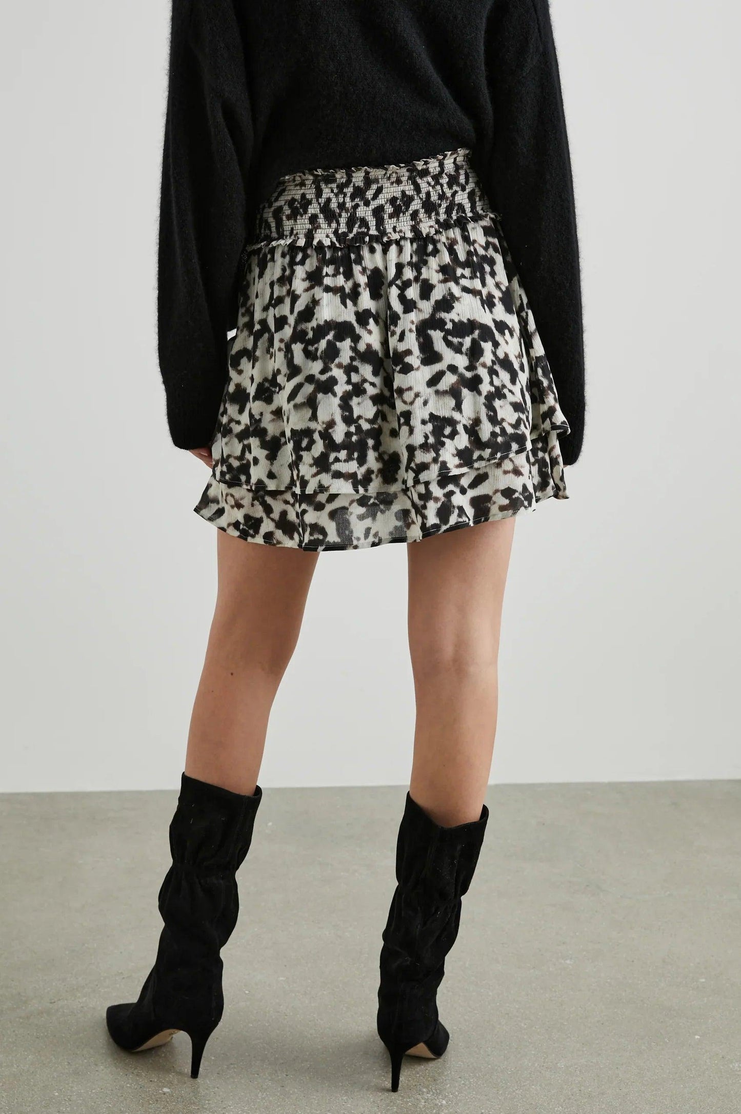 Addison Skirt Blurred Cheetah - No22 Damplassen