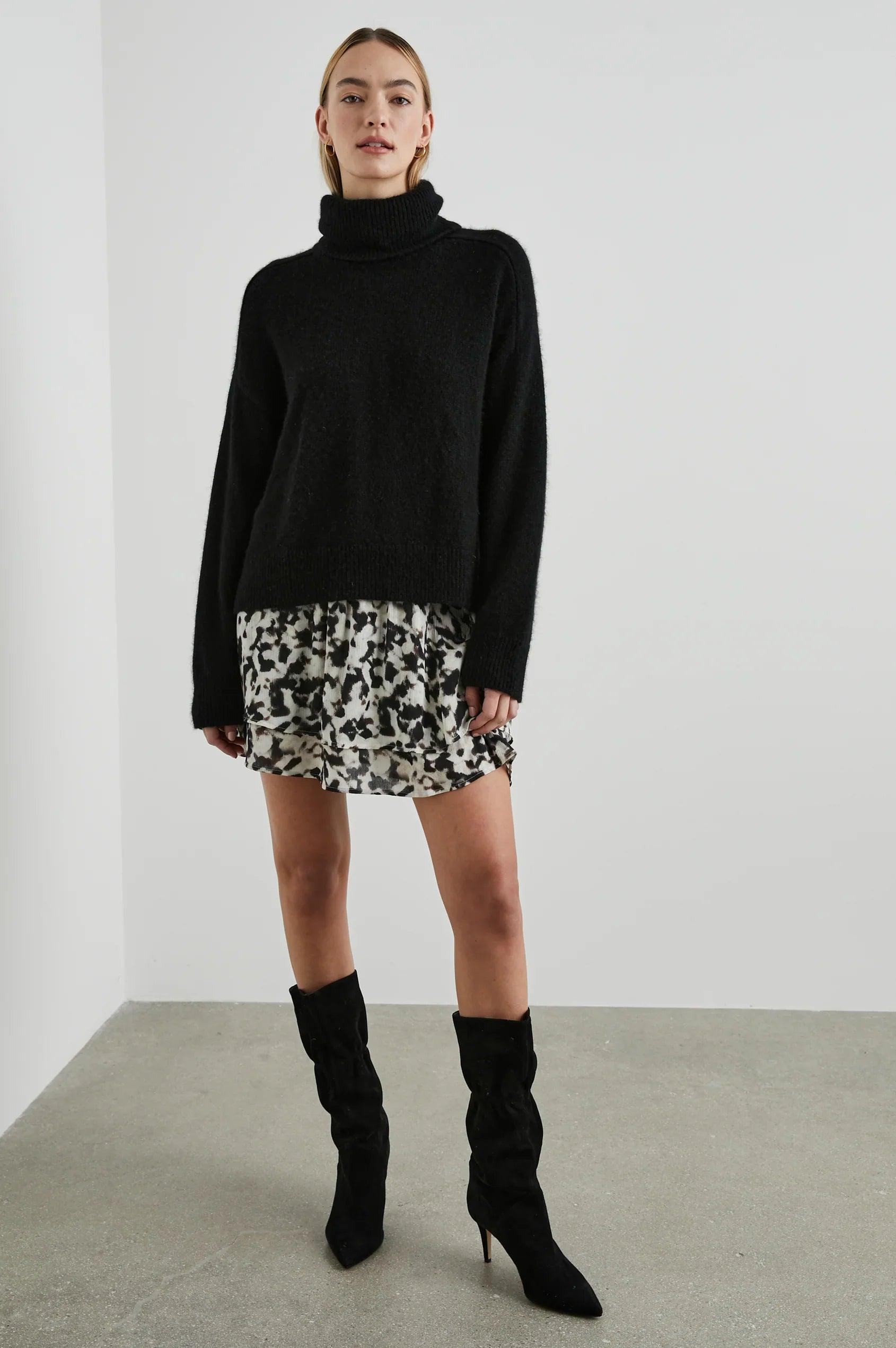 Addison Skirt Blurred Cheetah - No22 Damplassen