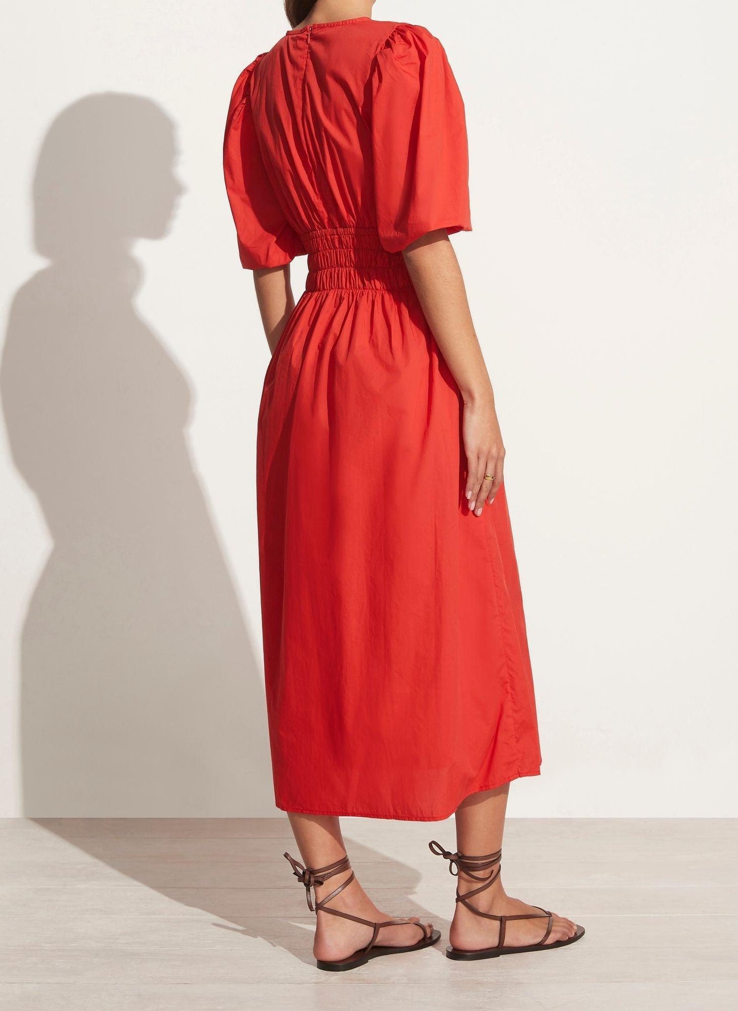 Agnata Midi Dress Cherry Tomato - No22 Damplassen