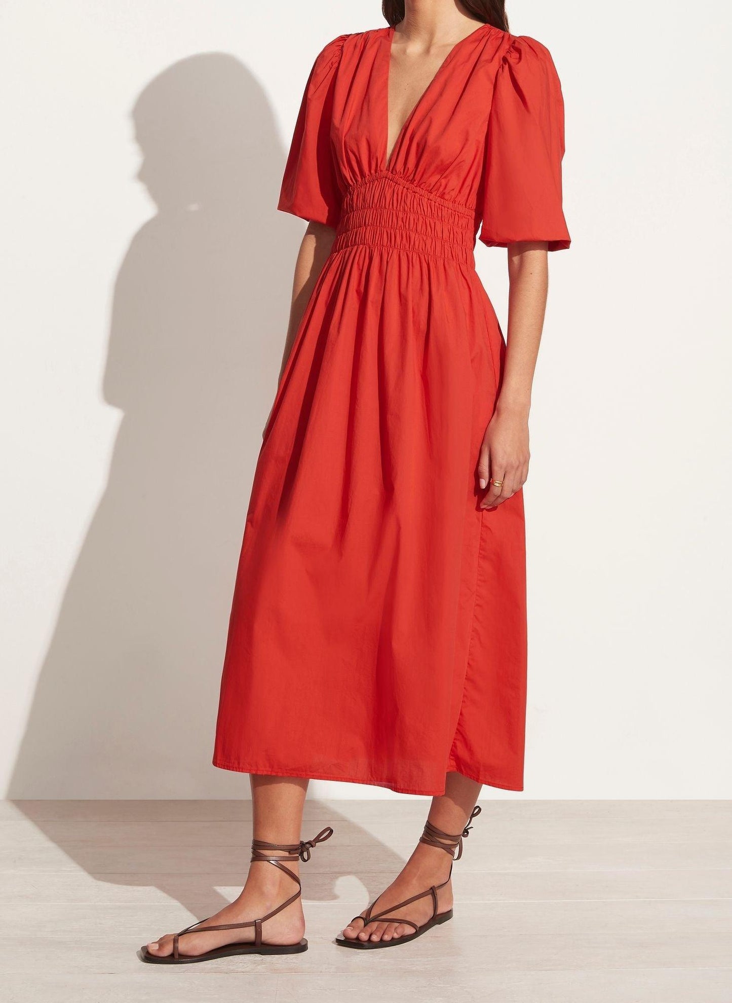 Agnata Midi Dress Cherry Tomato - No22 Damplassen