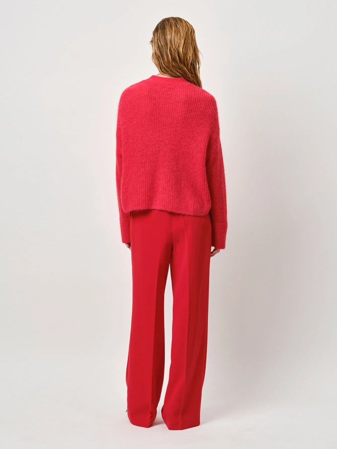 Alain Straight Leg Pants Bright Red - No22 Damplassen
