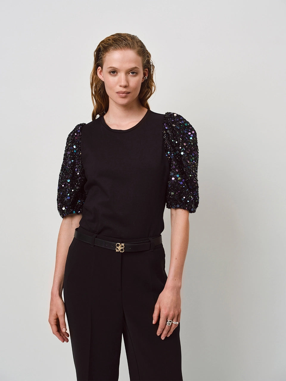 Alain Straight Leg Pants Raven - No22 Damplassen