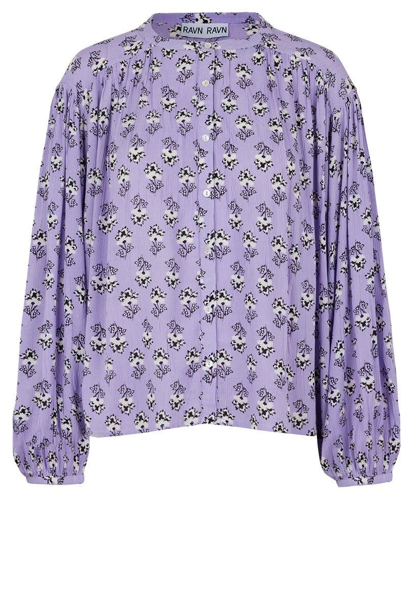 Alby Blouse Purple Floral - No22 Damplassen