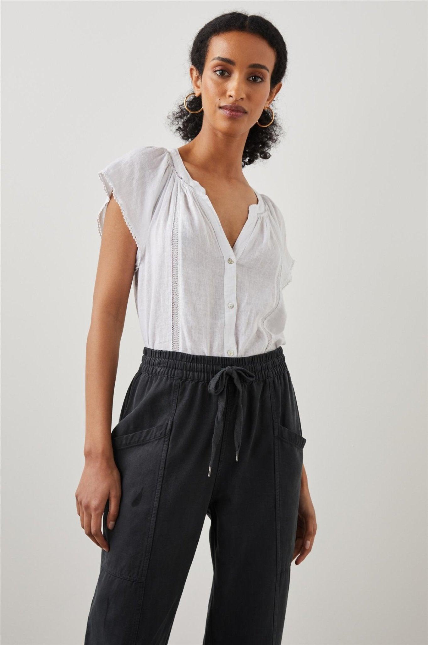 Rails - Alena Blouse White Lace Detail - No22 Damplassen