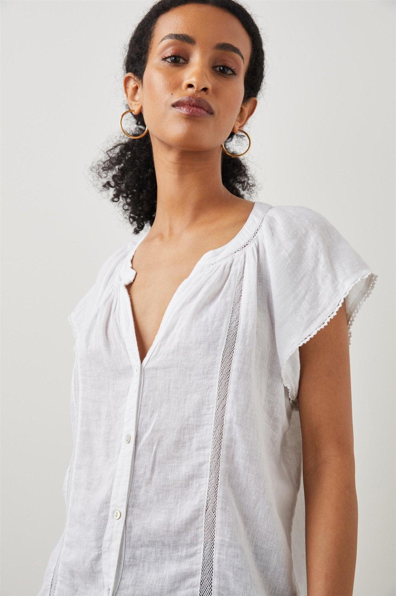 Rails - Alena Blouse White Lace Detail - No22 Damplassen