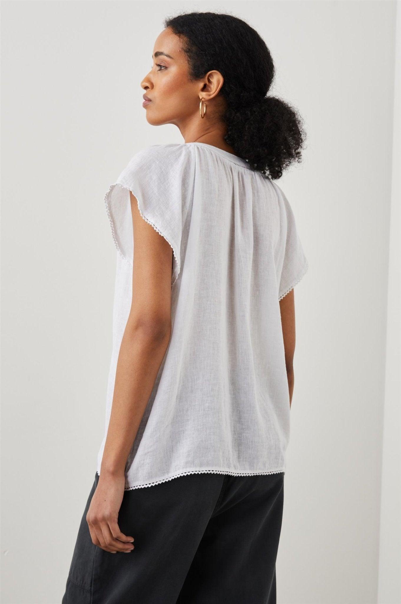Rails - Alena Blouse White Lace Detail - No22 Damplassen