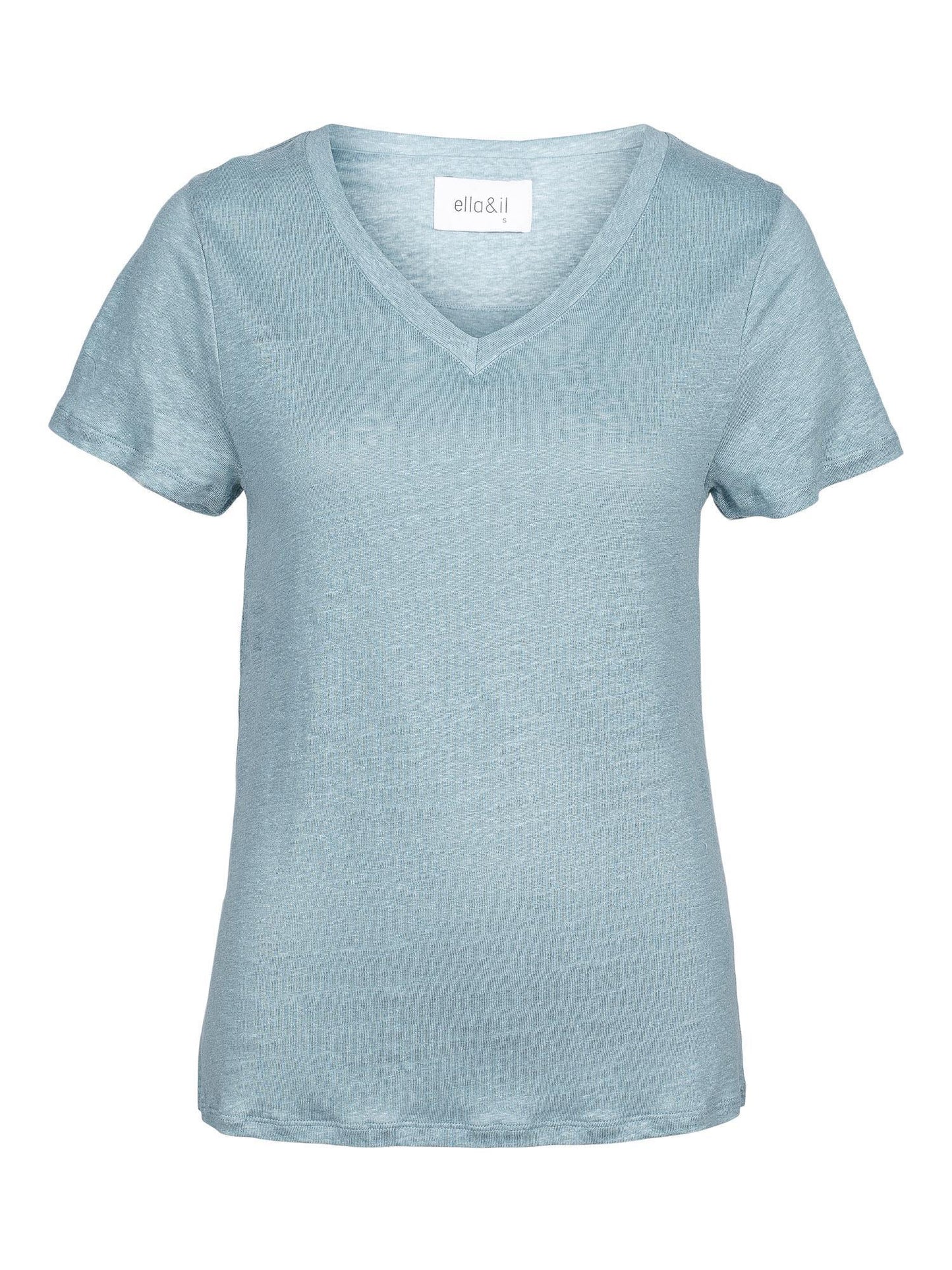 Alethe Linen Tee Dusty Teal - No22 Damplassen