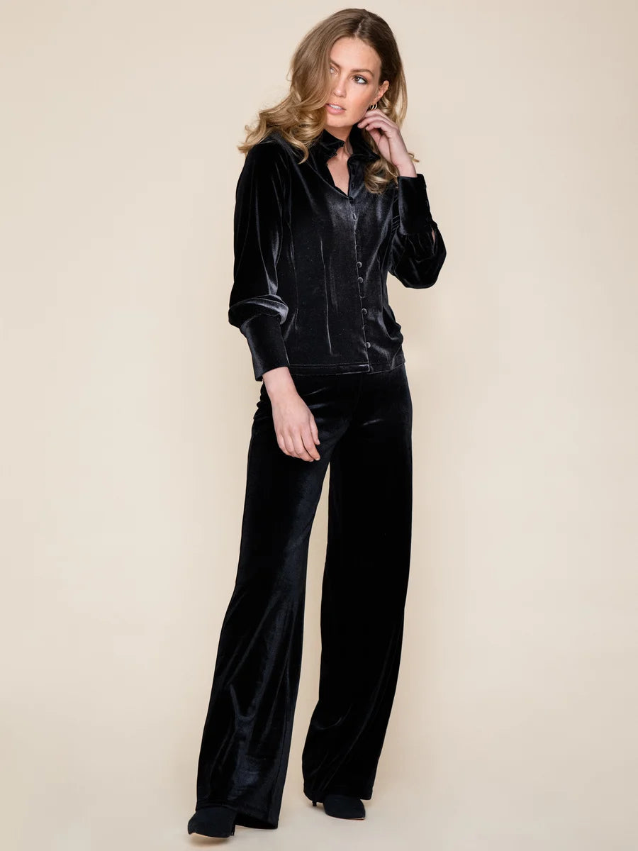 Amber Velour Pants Black - No22 Damplassen
