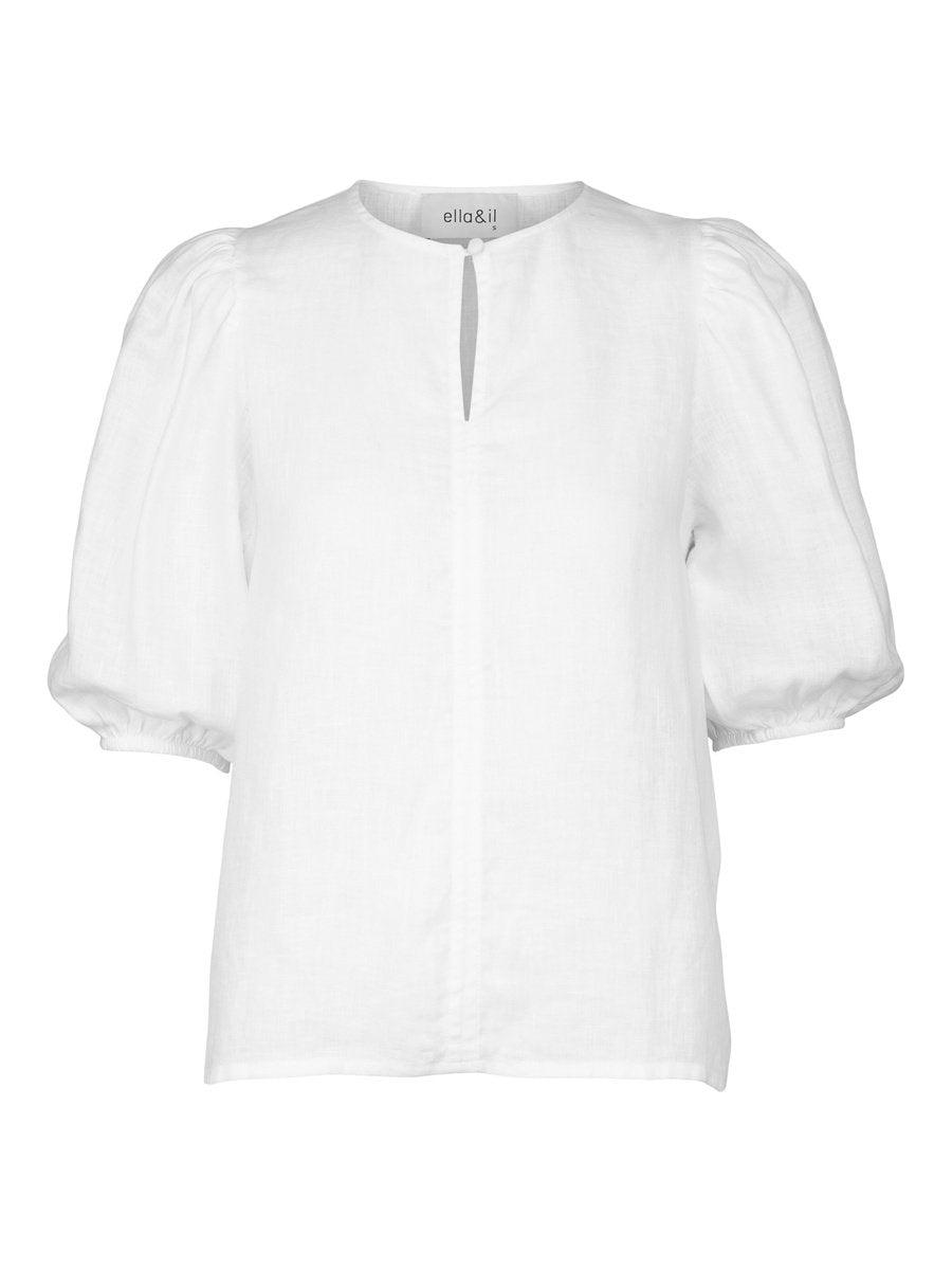 Anna Linen Top White - No22 Damplassen