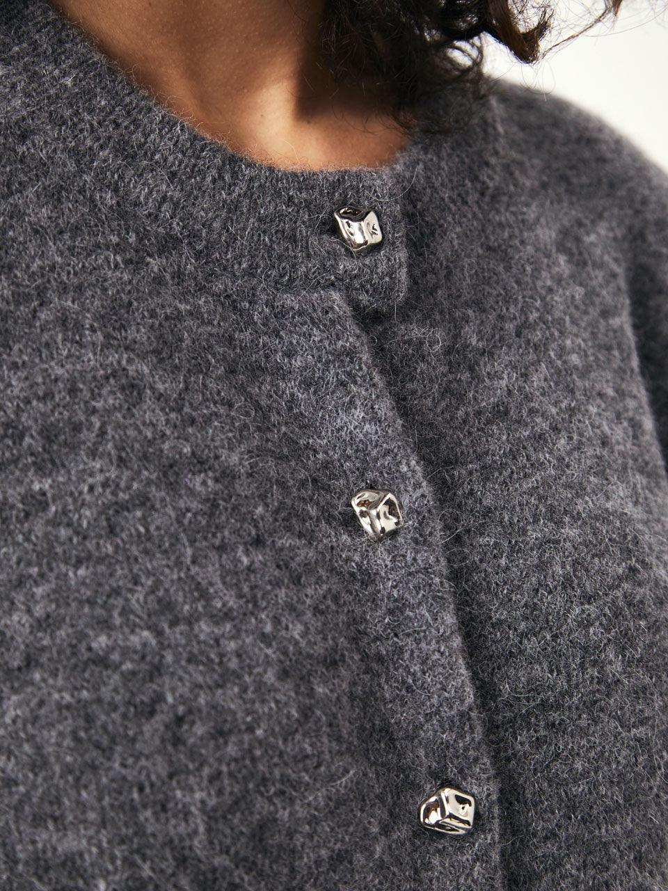 Attica Cardigan Heather Grey - No22 Damplassen