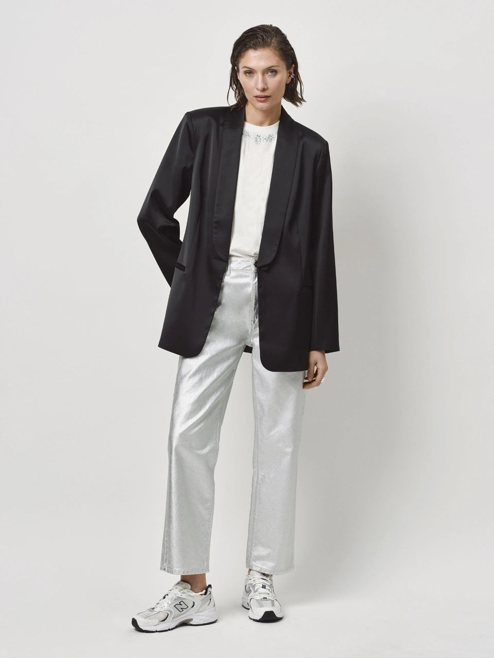 Axelle Straight Jeans Silver - No22 Damplassen