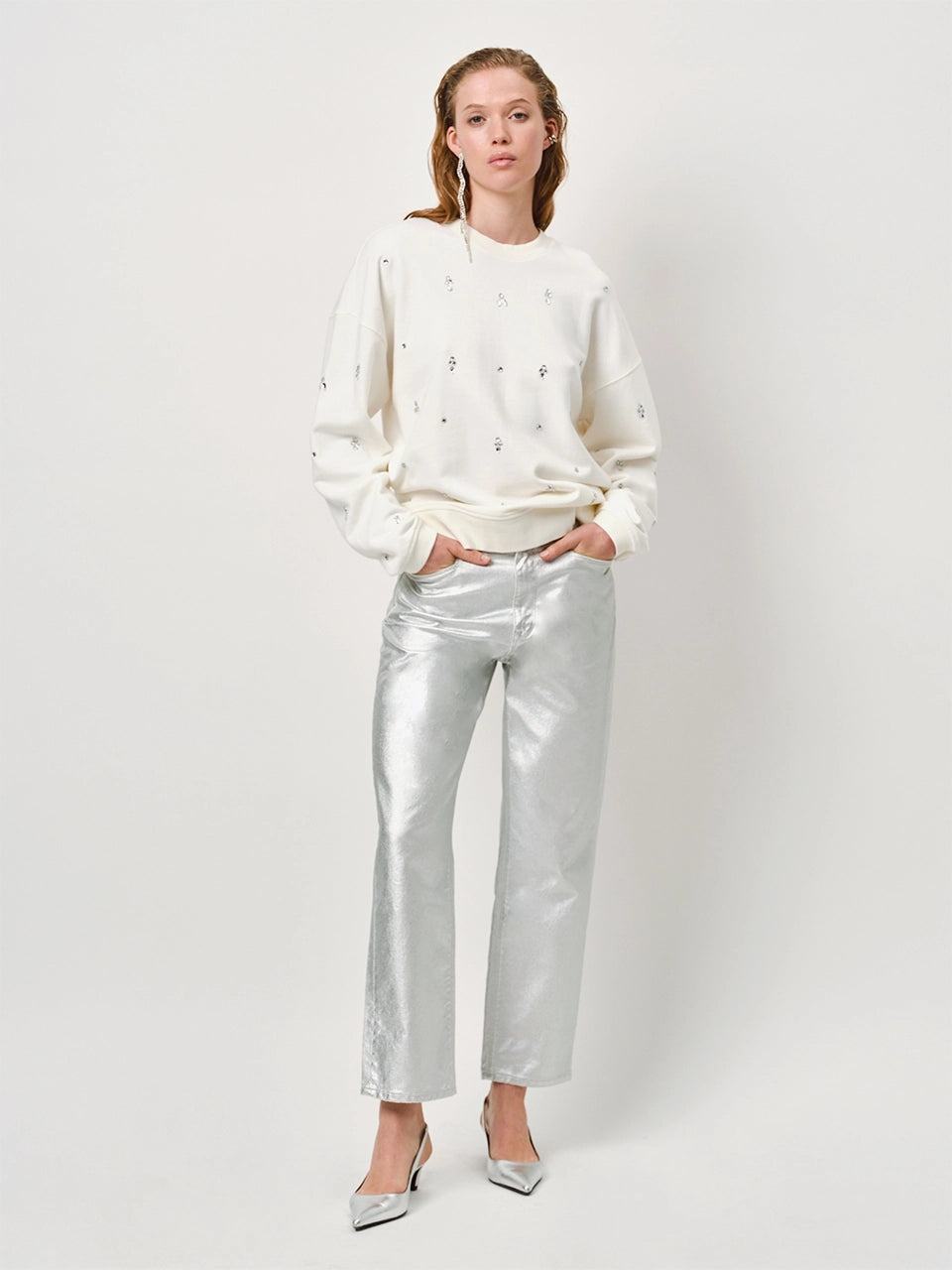 Axelle Straight Jeans Silver - No22 Damplassen