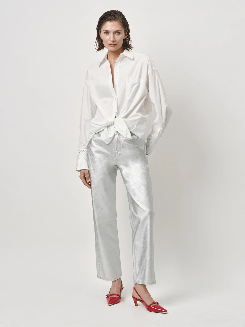 Axelle Straight Jeans Silver - No22 Damplassen