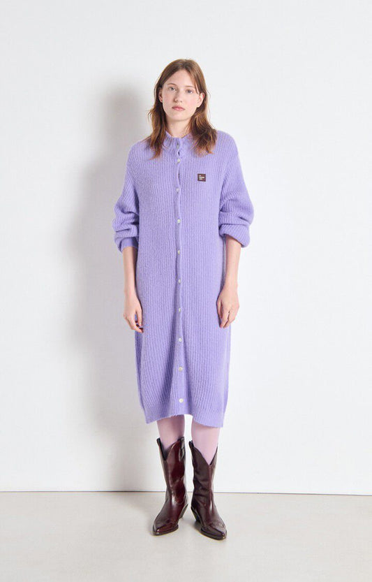 East Cardigan Long Lavender Pastel Chine