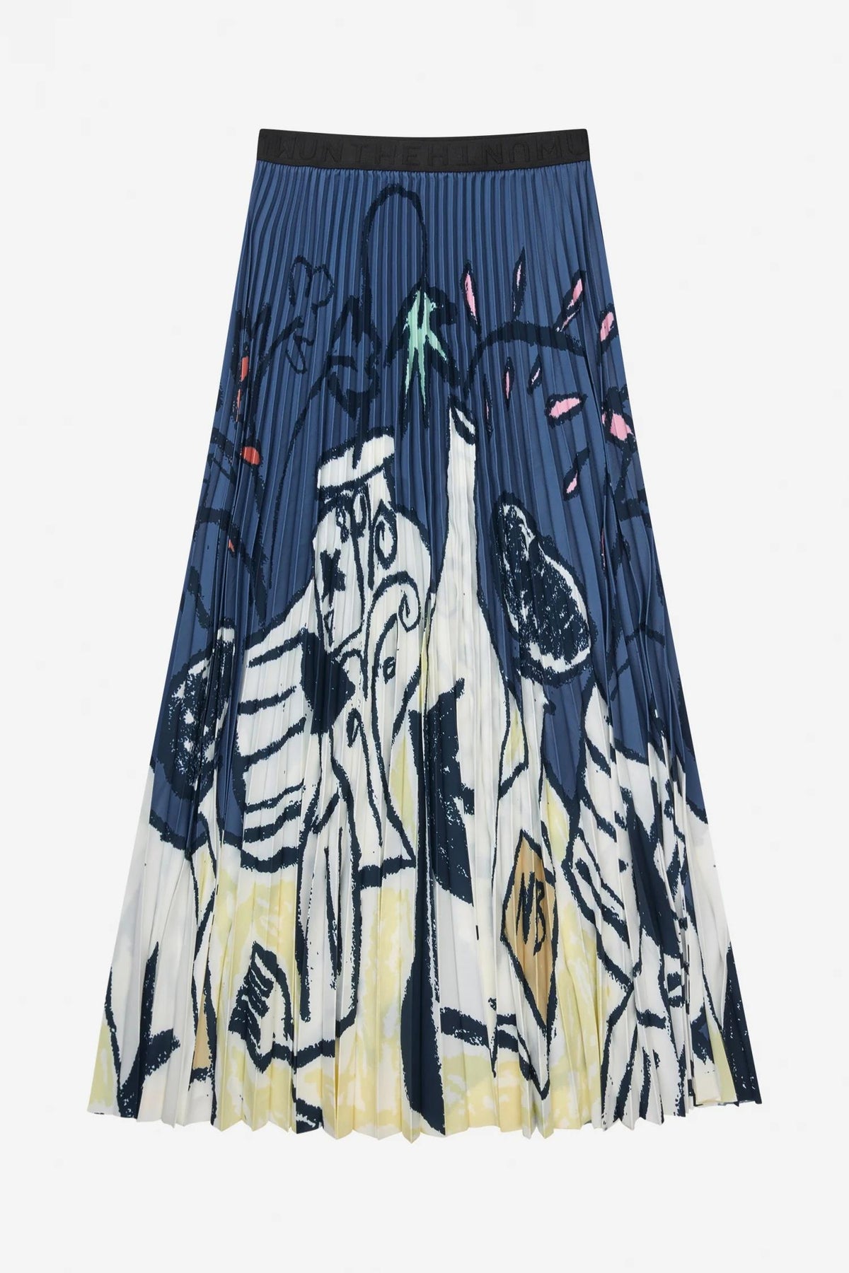Charming Skirt Print Blue