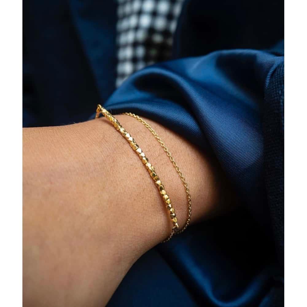 Bead Bracelet With Chain Gold - No22 Damplassen