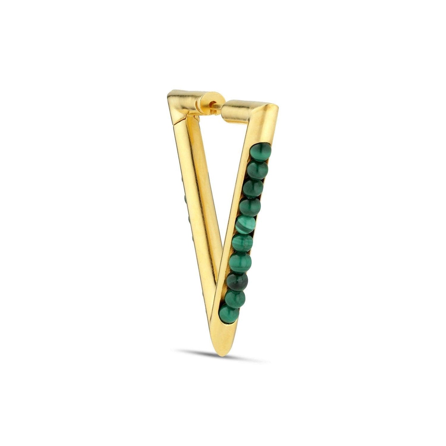Bermuda Malachite Earrings Gold - No22 Damplassen