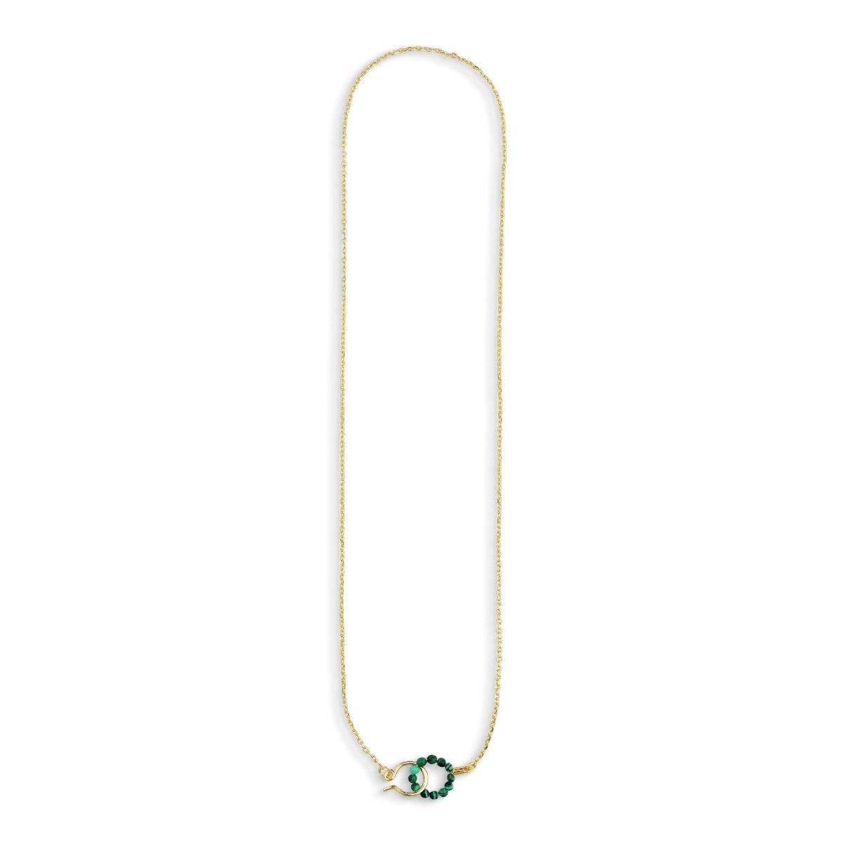 Jane Kønig - Bermuda Malachite Necklace Gold - No22 Damplassen
