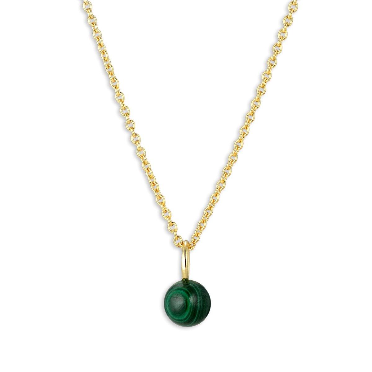 Jane Kønig - Bermuda Malachite Pendant Gold - No22 Damplassen