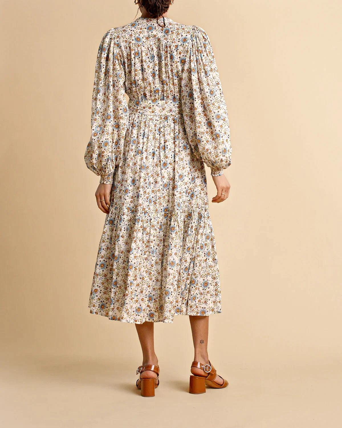 Bohemian Midi Dress Leaves - No22 Damplassen