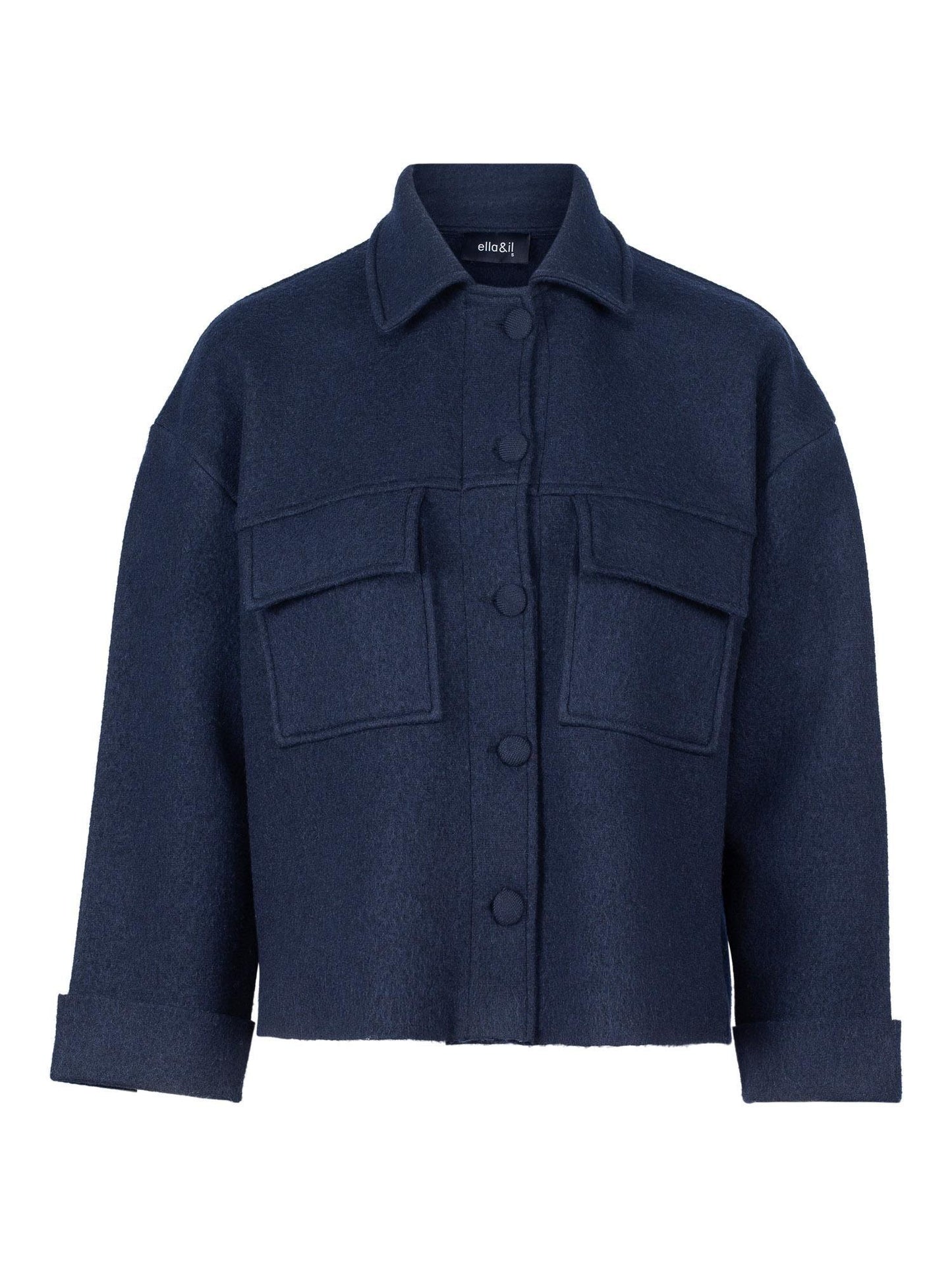 Brita Merino Jacket Navy - No22 Damplassen