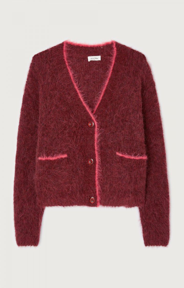 Bymi Cardigan Burgundy Black Melange - No22 Damplassen