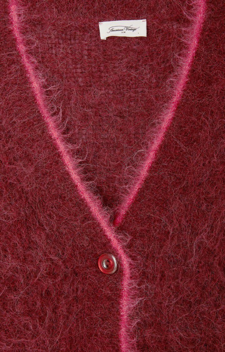 Bymi Cardigan Burgundy Black Melange - No22 Damplassen