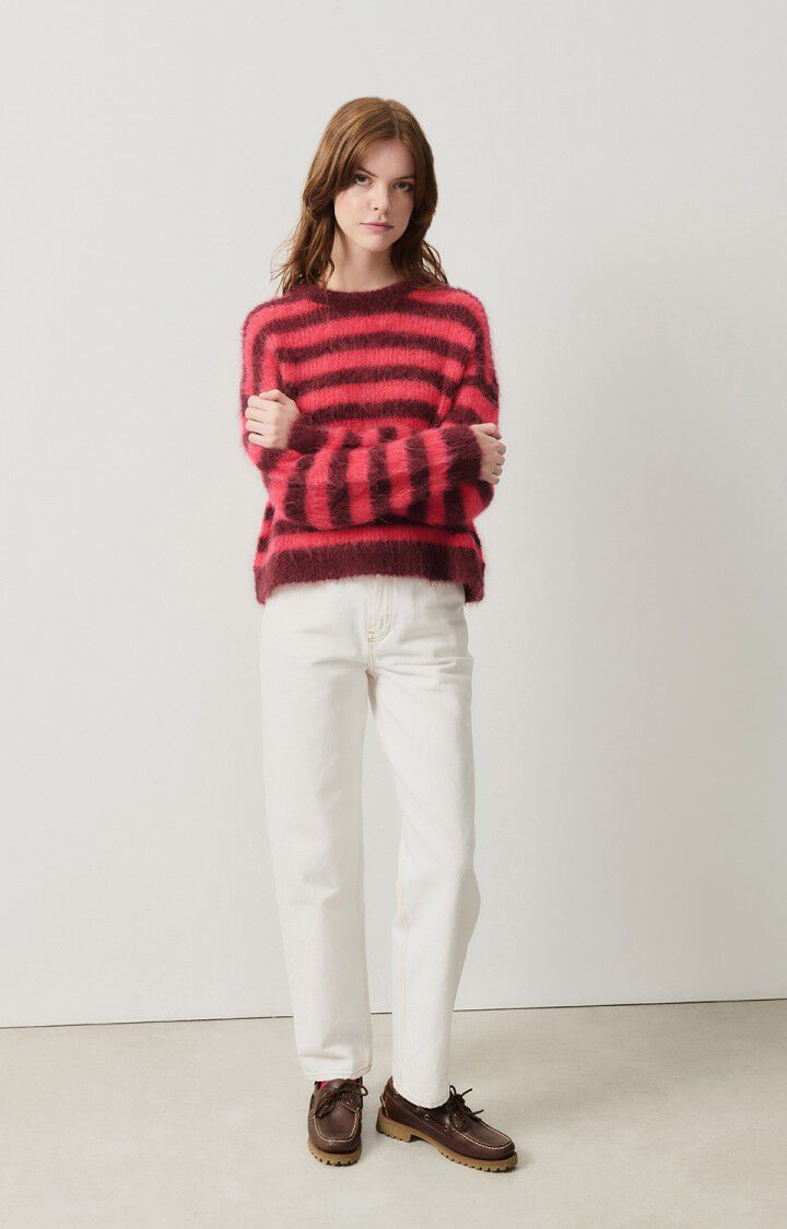 Bymi Sweater Burgundy And Hortensia Striped - No22 Damplassen
