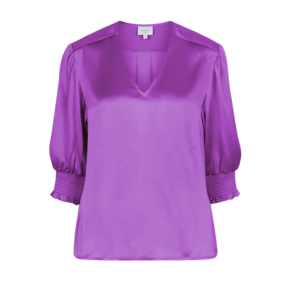 Cascais Silk Blouse Funky Orchid - No22 Damplassen