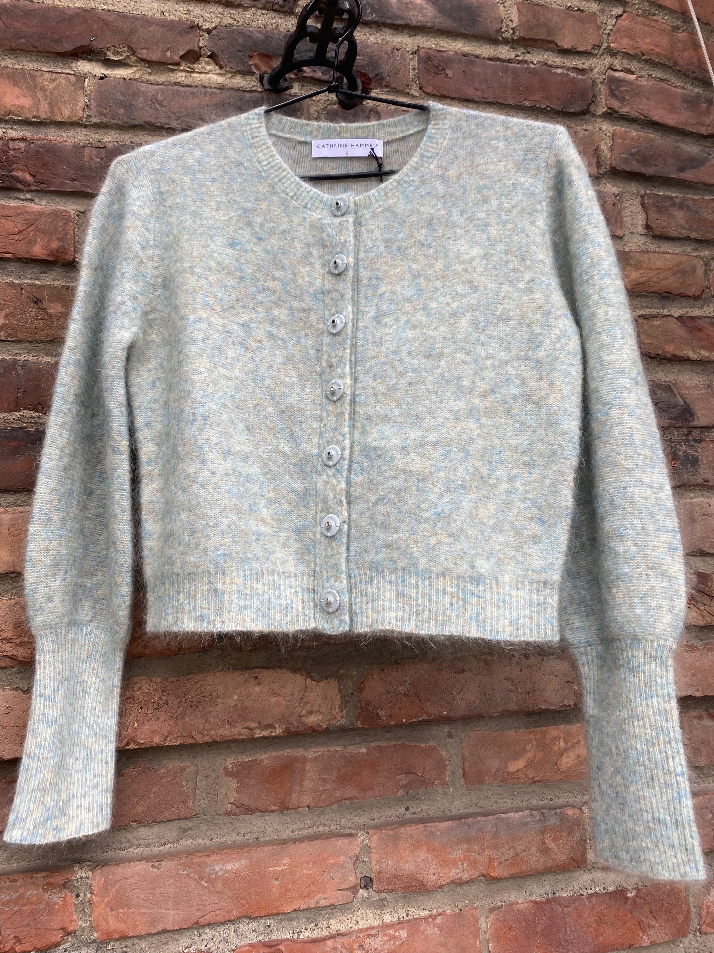 Cashmohair Petit Cardigan Pale Opal Green - No22 Damplassen