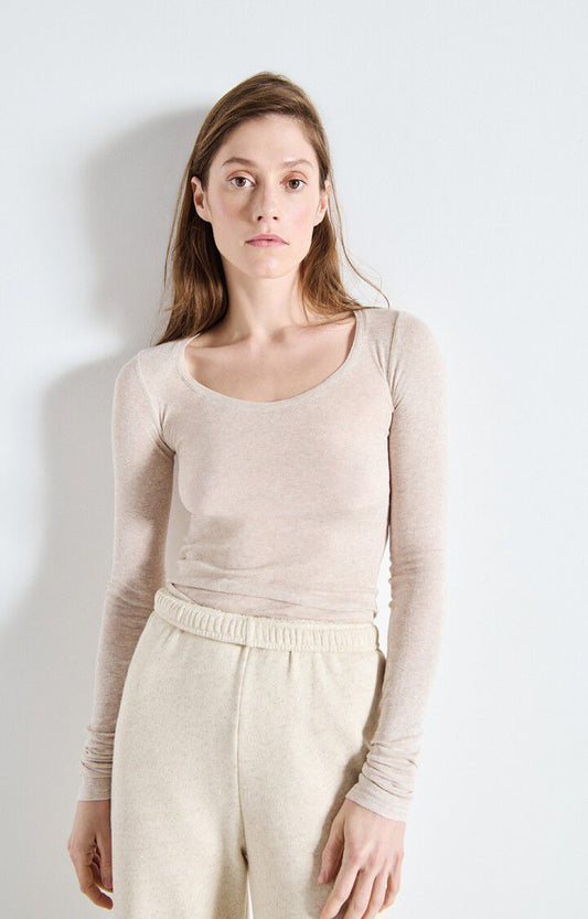 Massachusetts Long Sleeve Creme Melange