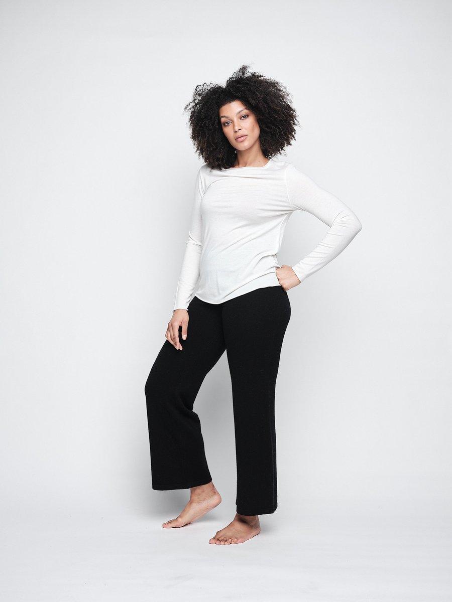 Celine Plain Wool Long Sleeve White - No22 Damplassen