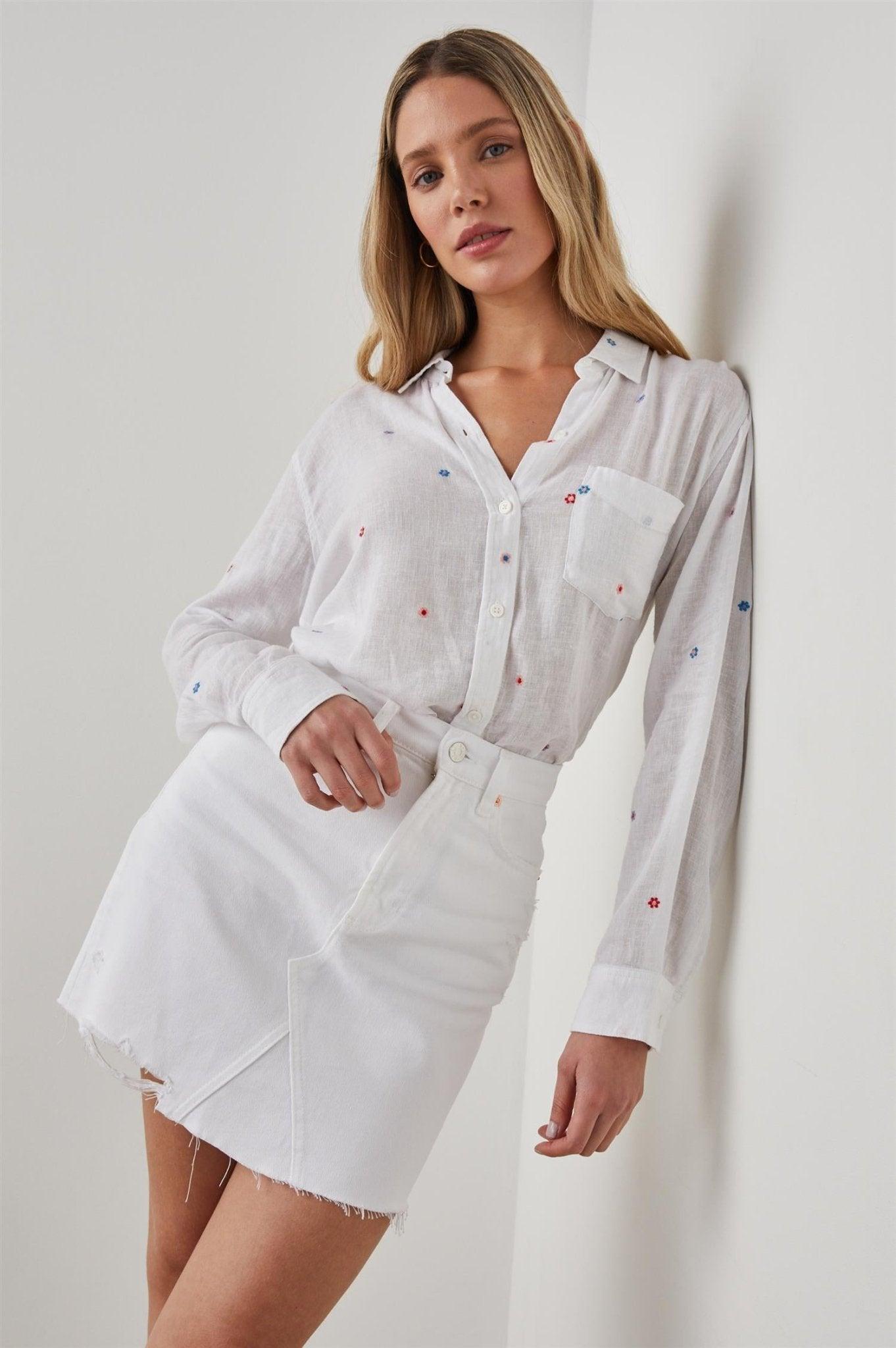 Charli Shirt Multi Daisy Embroidery - No22 Damplassen