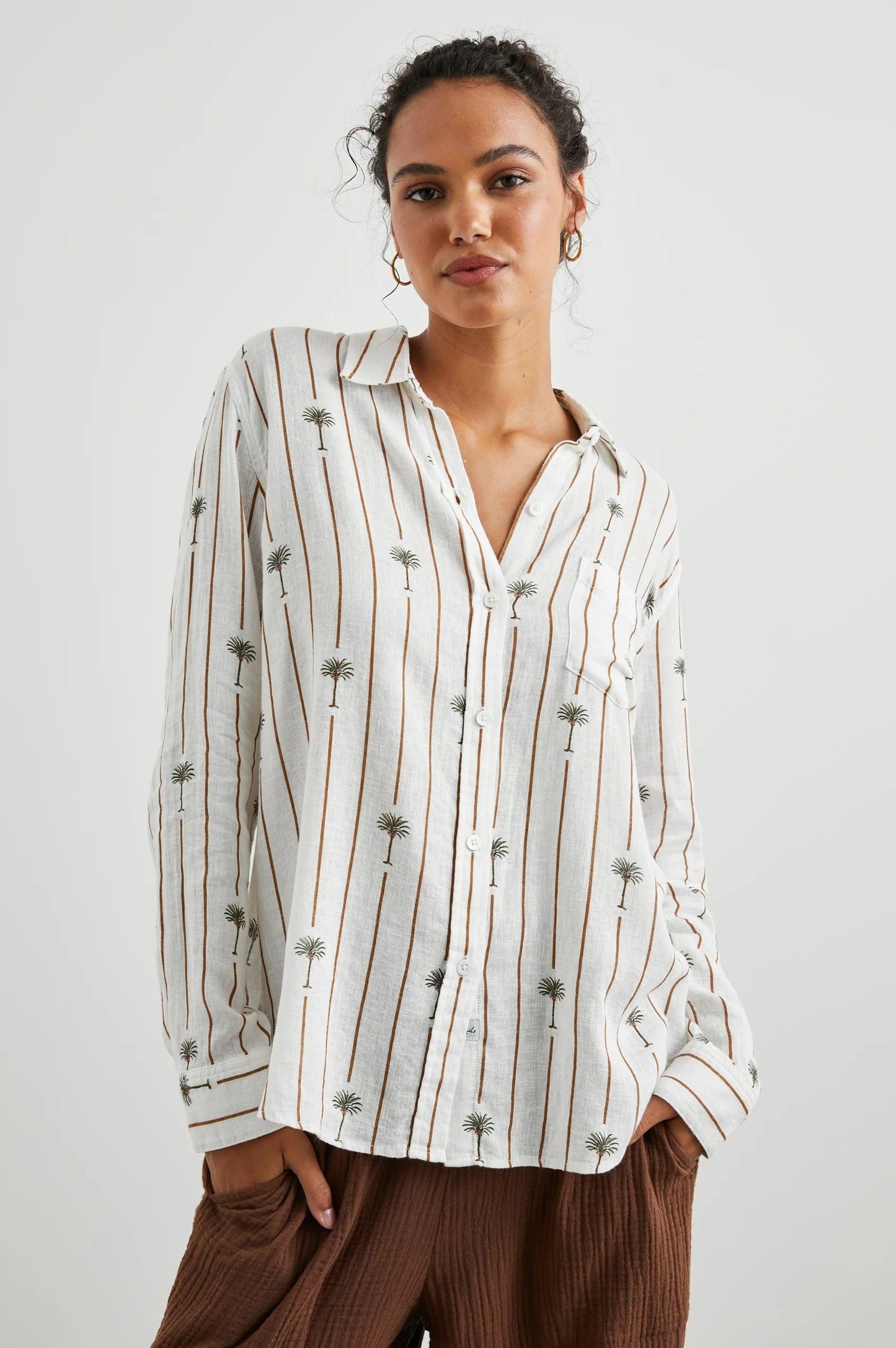 Charli Shirt Stripe Palms - No22 Damplassen