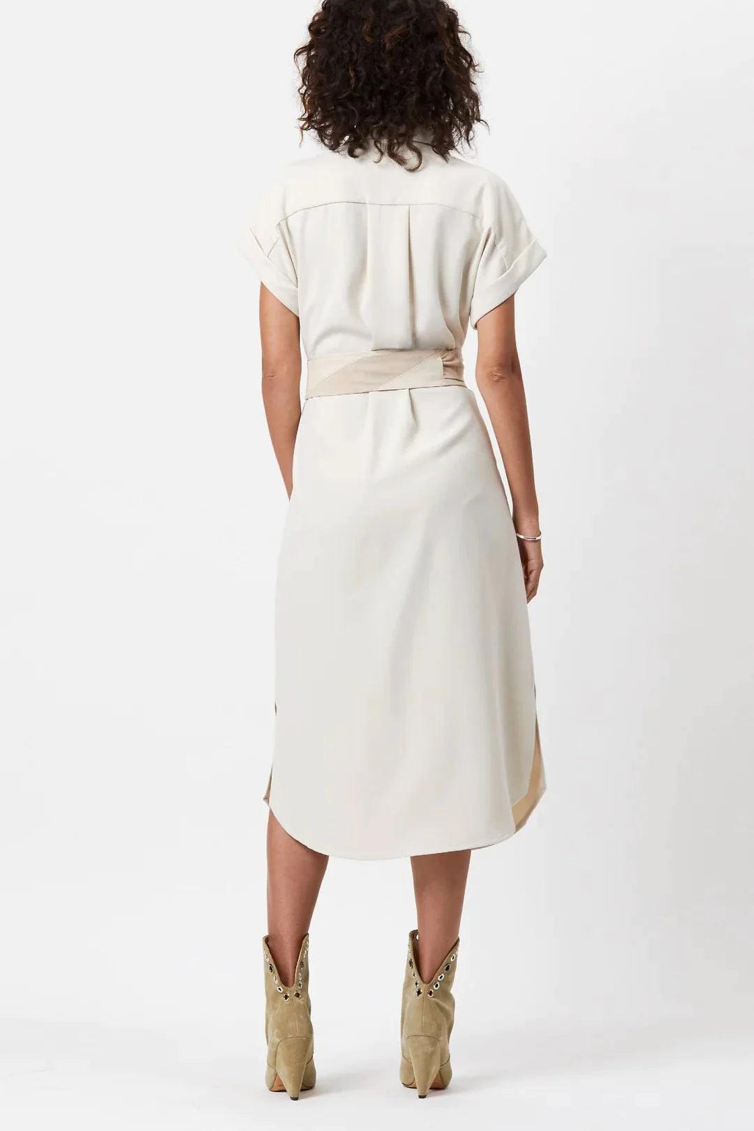 Christy Shirt Dress Chalk - No22 Damplassen
