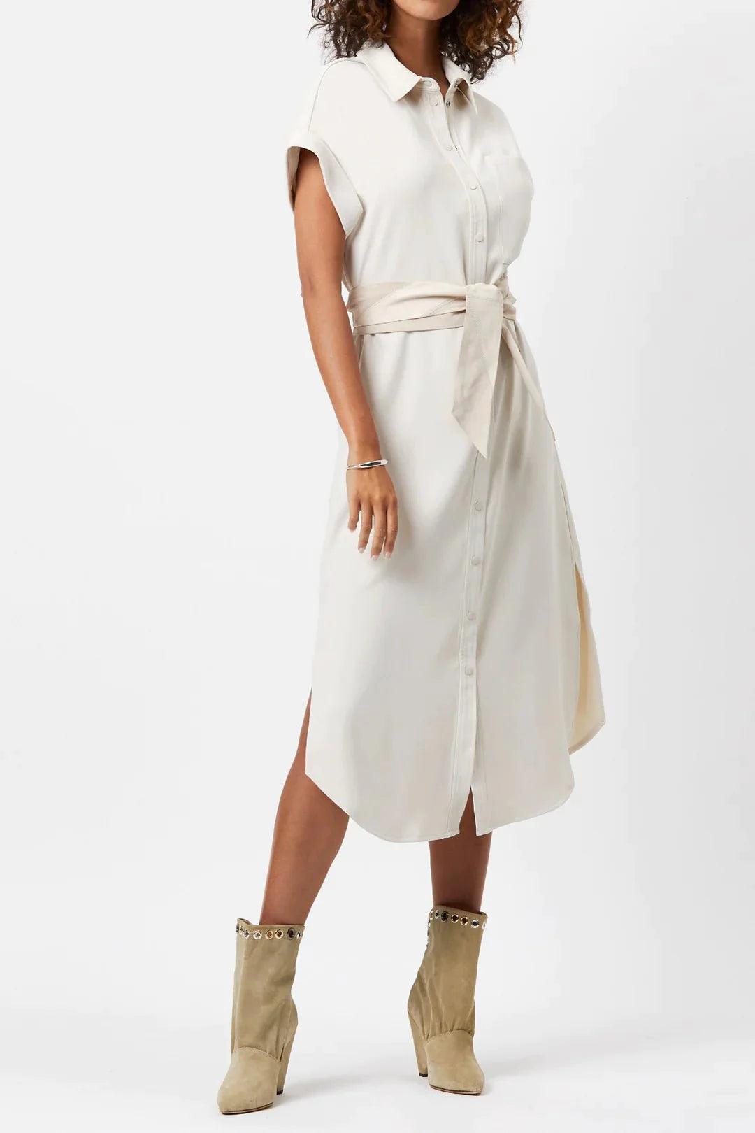 Christy Shirt Dress Chalk - No22 Damplassen