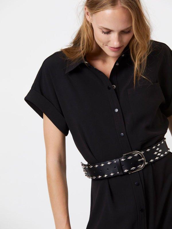 Christy Shirt Dress Raven - No22 Damplassen