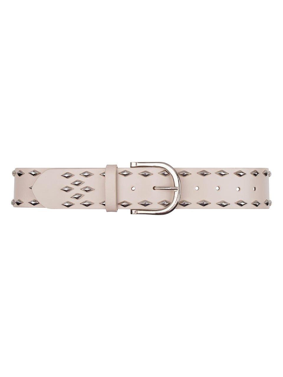 Cinque Leather Rivet Belt Chalk - No22 Damplassen