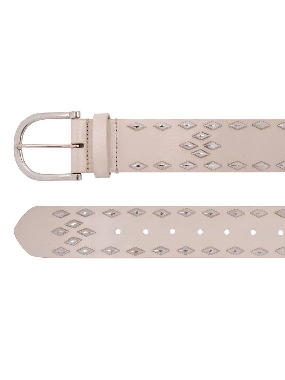 Cinque Leather Rivet Belt Chalk - No22 Damplassen