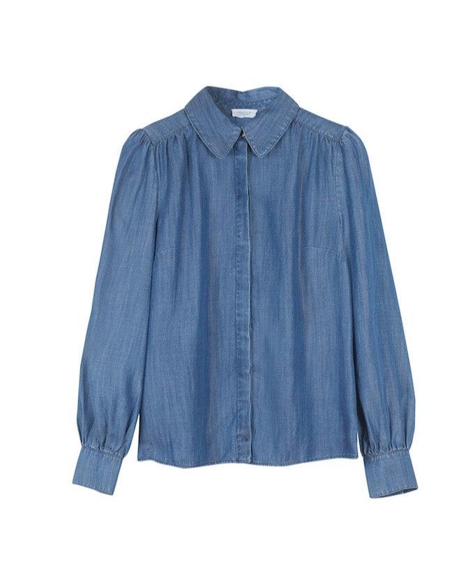 Clotilde Blouse Blue Denim - No22 Damplassen