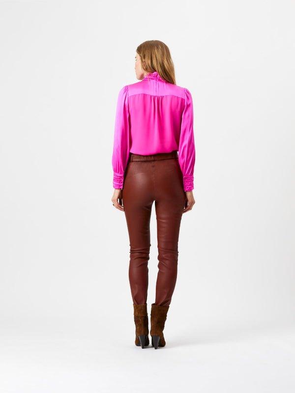Coline High Collar Top Pink Energy - No22 Damplassen
