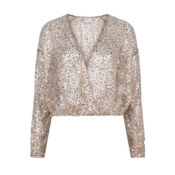 Crazyabout Sequins Cardigan Pink Champagne - No22 Damplassen